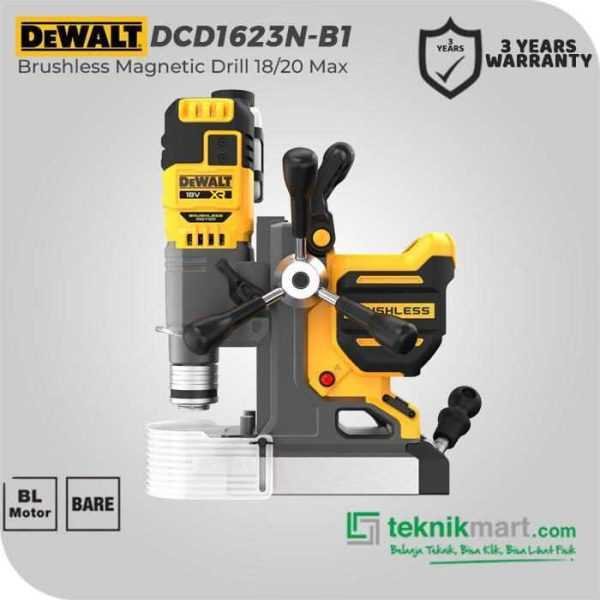 DEWALT DCD1623N BRUSHLESS MAGNETIC DRILL 20V MAX 130-420/250-810 RPM (UNIT ONLY)
