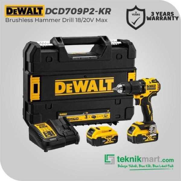 DEWALT DCD709P2 BRUSHLESS HAMMER DRILL 20V 13 MM MAX 5.0AH XR LI-ION