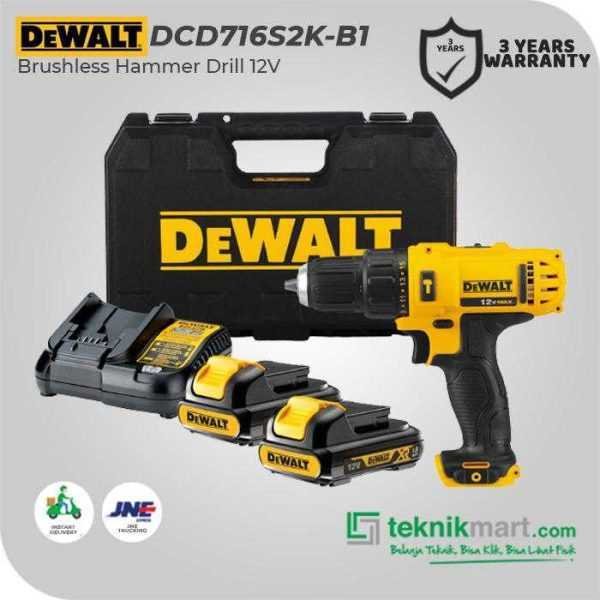 DEWALT DCD716S2K BRUSHLESS HAMMER DRILL 12V MAX 1.5AH