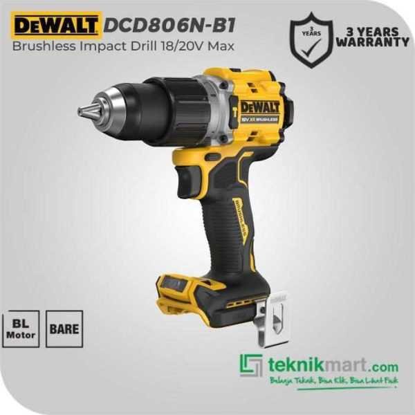 DEWALT DCD806N BRUSHLESS IMPACT DRILL 20V 13MM (UNIT ONLY)