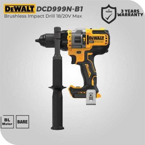 DEWALT DCD999N BRUSHLESS IMPACT DRILL 20V MAX FVA (UNIT ONLY)