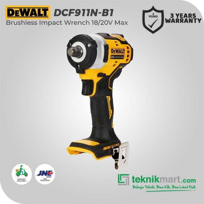 DEWALT DCF911N BRUSHLESS IMPACT WRENCH 20V MAX SQ 1/2" 338NM (UNIT ONLY) - Image 2