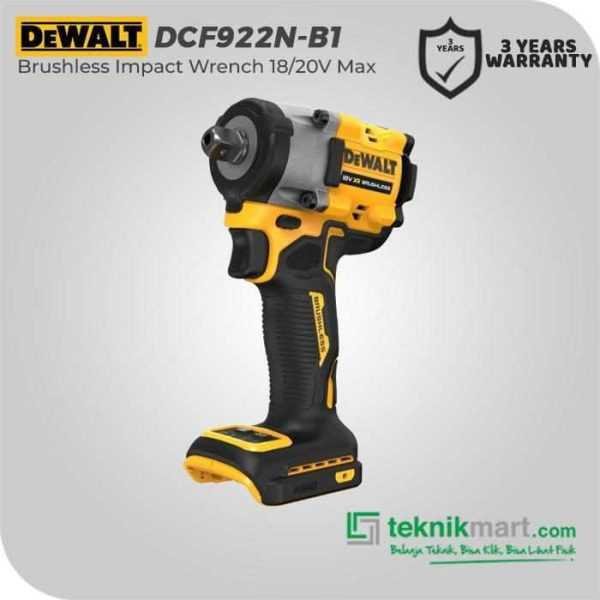 DEWALT DCF922N BRUSHLESS IMPACT WRENCH 20V MAX SQ 1/2" 406NM (UNIT ONLY)