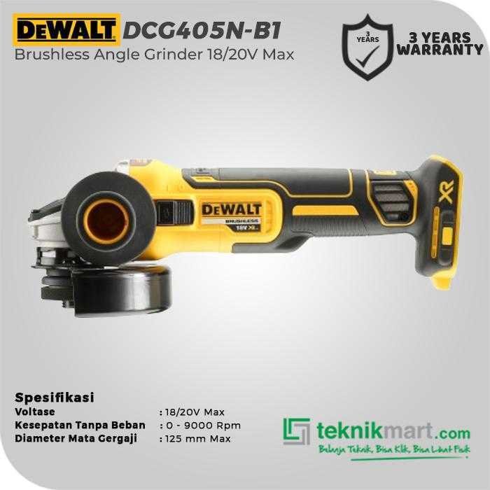 DEWALT DCG405N BRUSHLESS ANGLE GRINDER 20V MAX 100MM (UNIT ONLY) - Image 2