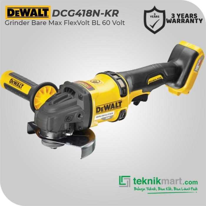 DEWALT DCG418N BRUSHLESS ANGLE GRINDER MAX FLEXVOLT 60VOLT 5INCH/125MM (UNIT ONLY)