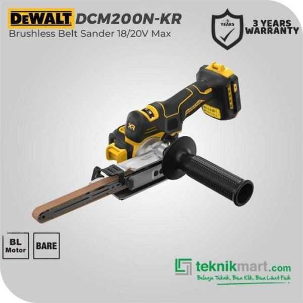 DEWALT DCM200N BRUSHLESS BELT SANDER 20V MAX DIA. 1/2"X18" (UNIT ONLY)