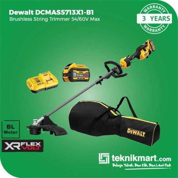 DEWALT DCMAS5713X1 BRUSHLESS SPLIT BOOM STRING TRIMMER 54/60 XR FLEXVOLT (1X 9.0AH, 1X CHARGER, 1X KOTAK ALAT)