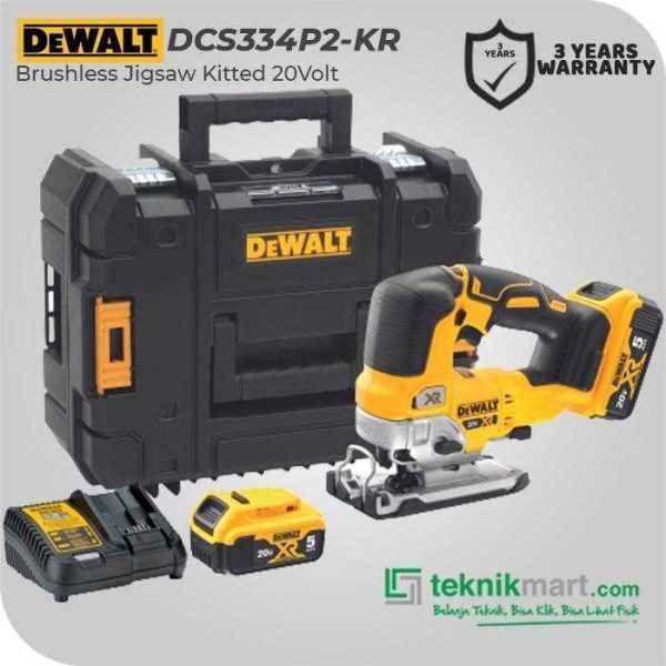 DEWALT DCS334P2 BRUSHLESS JIGSAW KITTED 20V MAX 5.0AH (1X CHARGER, 2X BATTERY, 1X BOX)