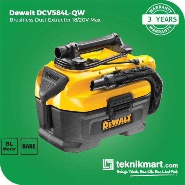 DEWALT DCV584L BRUSHLESS VACUUM DUST EXTRACTOR 18VOLT 7.5LITER (UNIT ONLY)