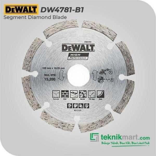 DEWALT DW4781 DIAMOND BLADE SEGMENTED DRY FOR CONCRETE 105X2X16MM