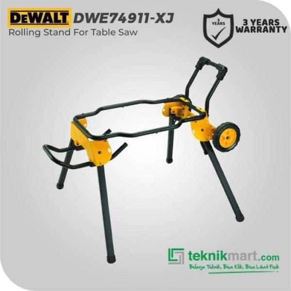 DEWALT DWE74911 ROLLING STAND FOR TABLE SAW USE WITH DWE7490X, DWE7491RS, DWE7480, DW745, DWE7492, DCS7485