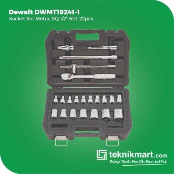 DEWALT DWMT19241-1 SOCKET SET METRIC SQ 1/2" 6PT 22PCS (8-32MM)