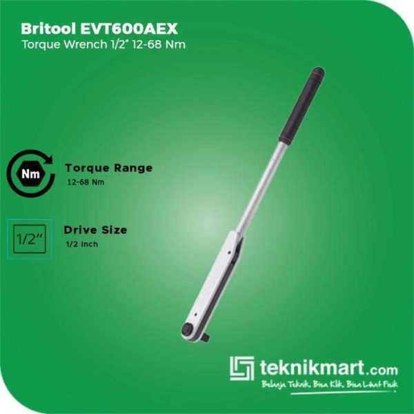 BRITOOL EVT600AEX TORQUE WRENCH SQ1/2" 12-68NM