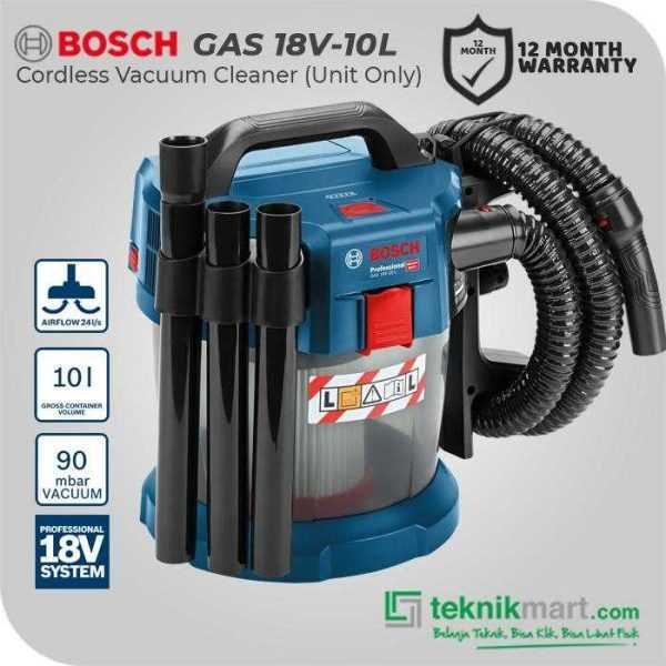 BOSCH GAS 18V-10L CORDLESS VACUUM CLEANER DRY 18VOLT 10 LITER (UNIT ONLY)