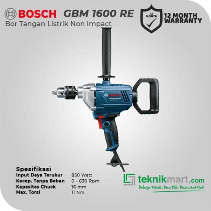 BOSCH GBM 1600 RE DRILL 850WATT 16MM - Image 2