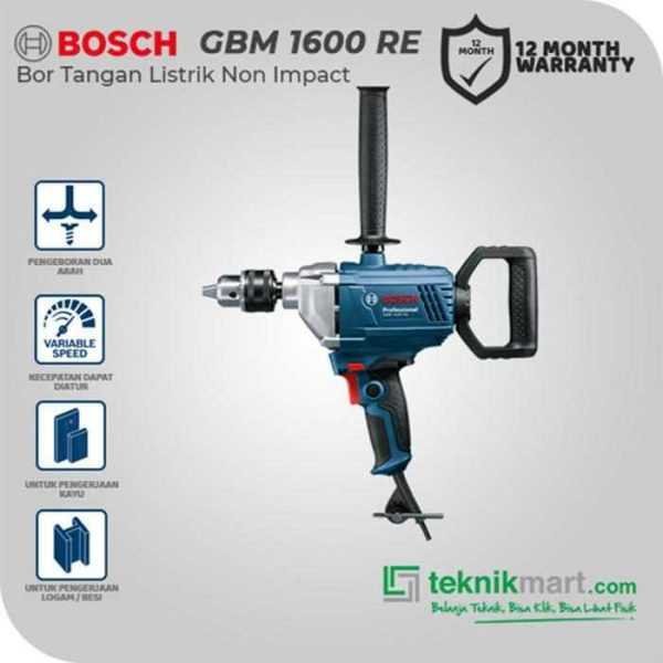 BOSCH GBM 1600 RE DRILL 850WATT 16MM