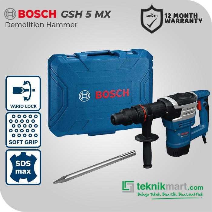 BOSCH GSH 5 MX DEMOLITION HAMMER 1100WATT 7.8JOULE SDS MAX