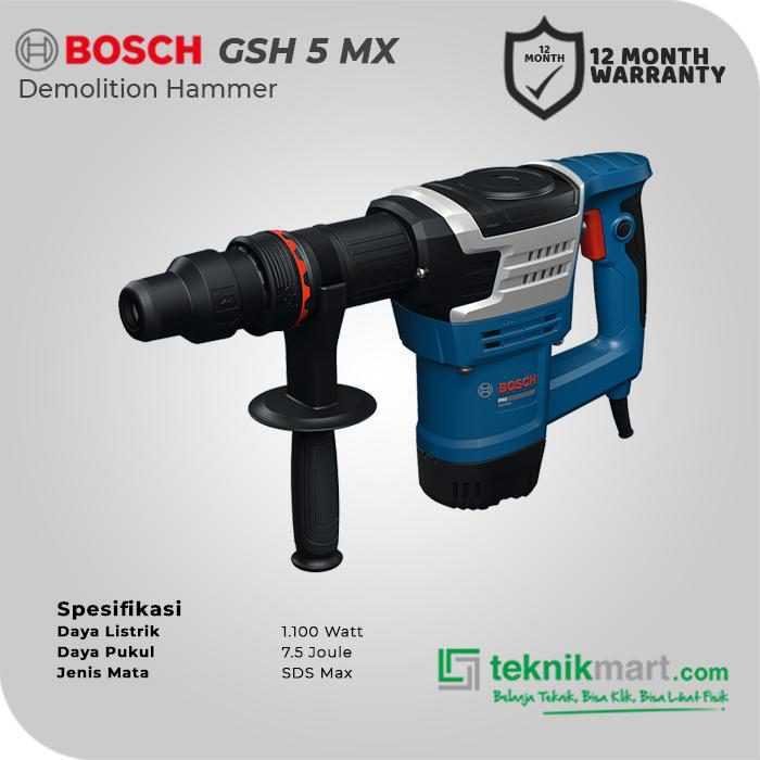 BOSCH GSH 5 MX DEMOLITION HAMMER 1100WATT 7.8JOULE SDS MAX - Image 2
