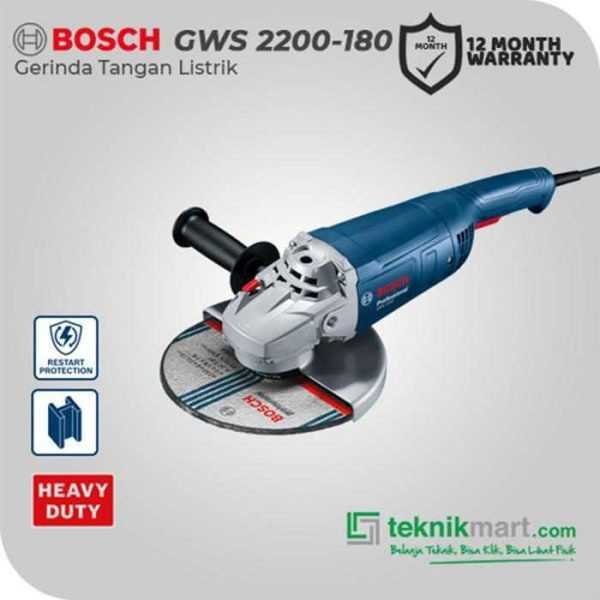 BOSCH GWS 2200 (180 MM) ANGLE GRINDER 2200WATT 180MM