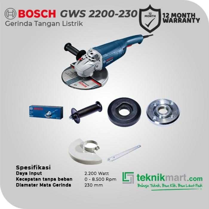 BOSCH GWS 2200 (230 MM) ANGLE GRINDER 2200WATT 230MM - Image 2