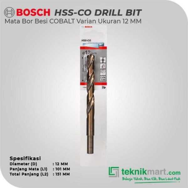 BOSCH HSS-CO METAL DRILL BIT 12X101X151MM (MATERIAL COBALT)