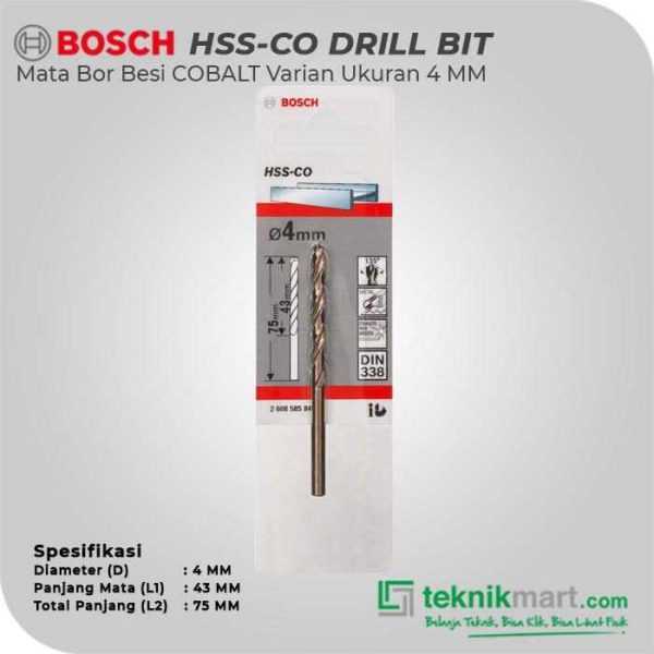BOSCH HSS-CO METAL DRILL BIT 4X43X75MM (MATERIAL COBALT)