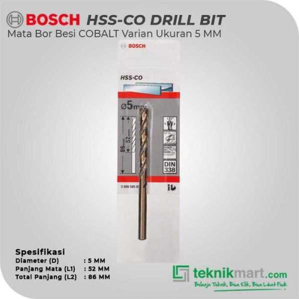 BOSCH HSS-CO METAL DRILL BIT 5X52X86MM (MATERIAL COBALT)