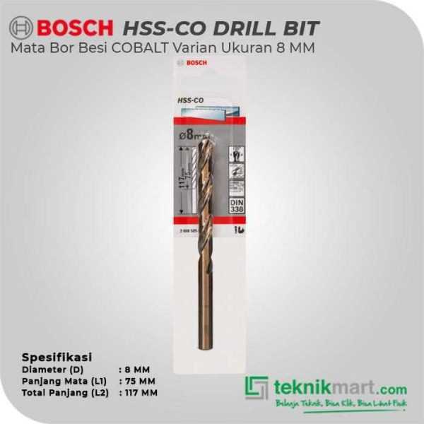 BOSCH HSS-CO METAL DRILL BIT 8X75X117MM (MATERIAL COBALT)