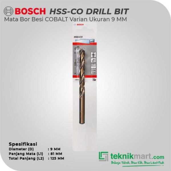 BOSCH HSS-CO METAL DRILL BIT 9X81X125MM (MATERIAL COBALT)