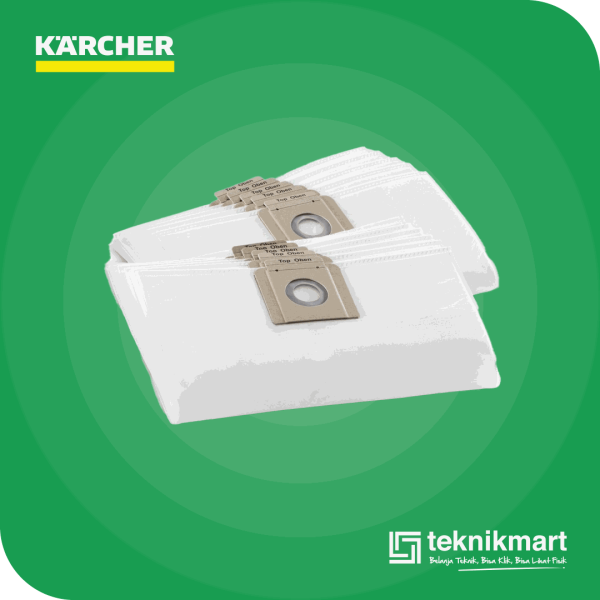 KARCHER FILTER BAGS FLEECE FOR BV 5/1, BVL 5/1 BP, T 7/1, T 9/1 (CONTAINS 10 PCS)