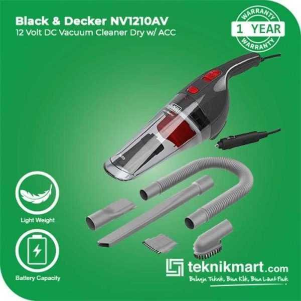 BLACK AND DECKER NV1210AV CAR VACUUM BASIC DC 12V WITH ACCESSORIES