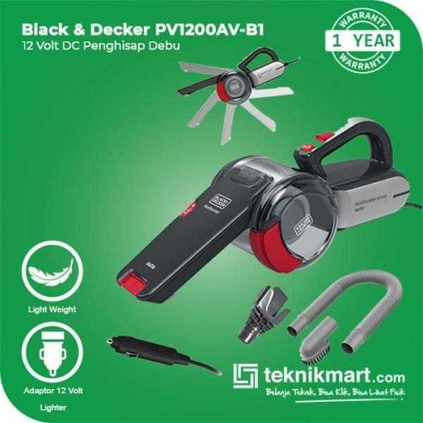 BLACK AND DECKER PV1200AV PIVOT AUTO VACUUM 12V WITH ACCESSORIES