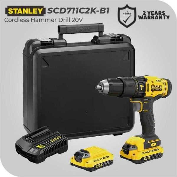 STANLEY SCD711C2K CORDLESS HAMMER DRILL 20V 1.5AH 0-400/1.500RPM