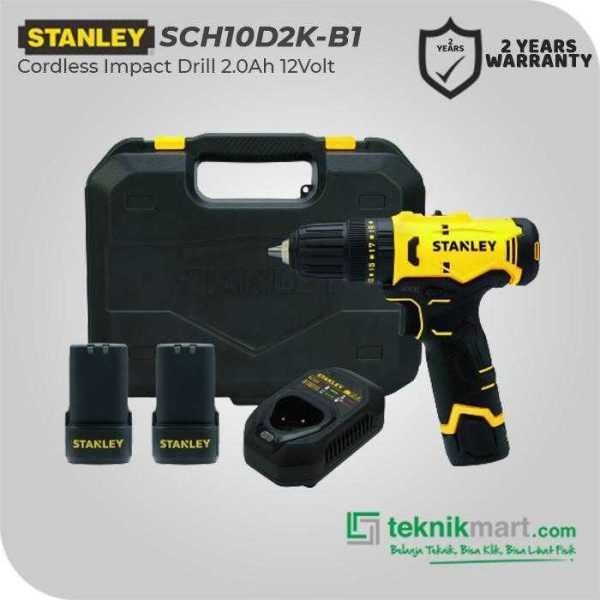STANLEY SCH10D2K CORDLESS IMPACT DRILL 2.0 AH 12VOLT (2xBATERAI 2.0AH + 1x CHARGER 1.5A + KITBOX)