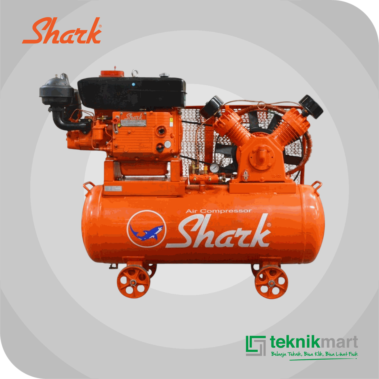 SHARK COMPRESSOR 7,5 HPU VA 100 SK DENGAN SHARK DIESEL ZS 1115