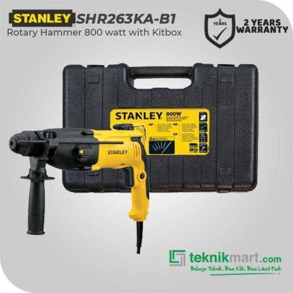 STANLEY SHR263KA ROTARY HAMMER KIT 800W 26MM 3MODE 6 SDS PLUS