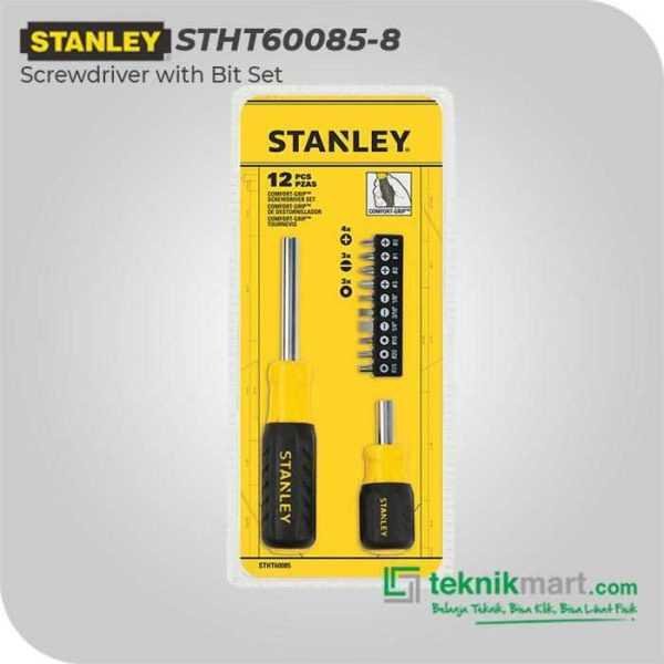 STANLEY STHT60085-8 SCREWDRIVER SET COMFORT GRIP 12 PCS (2 HANDLE + 10 BIT)