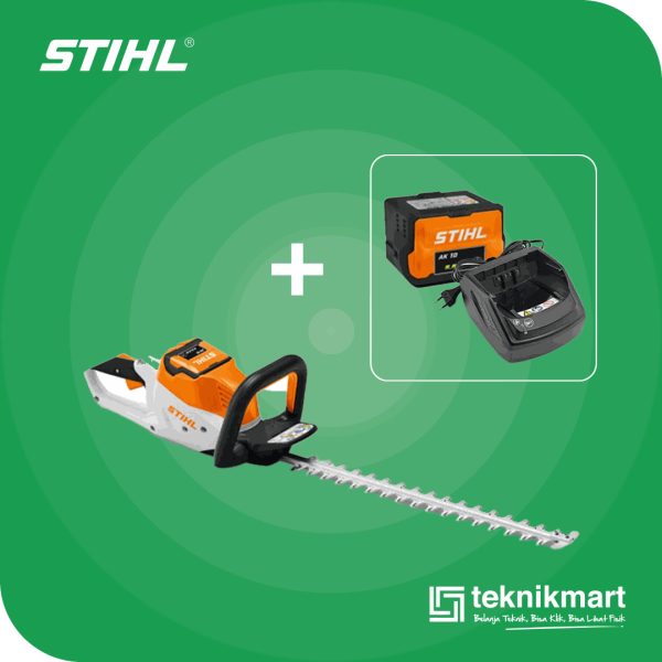 STIHL HSA 50 CORDLESS HEDGE TRIMMER SET 500 MM/20" C/W CHARGER AL 101 & BATTERY AK 10
