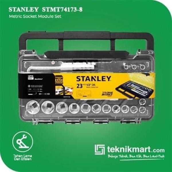 STANLEY STMT74173-8C SOCKET SET SQ 1/2" 6 PTS METRIC 23 PCS