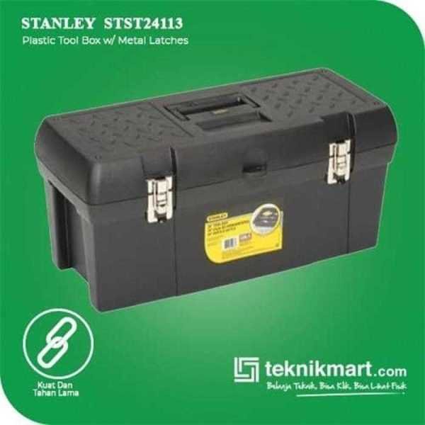 STANLEY STST24113 PLASTIC TOOL BOX W/ METAL LATCHES 24"