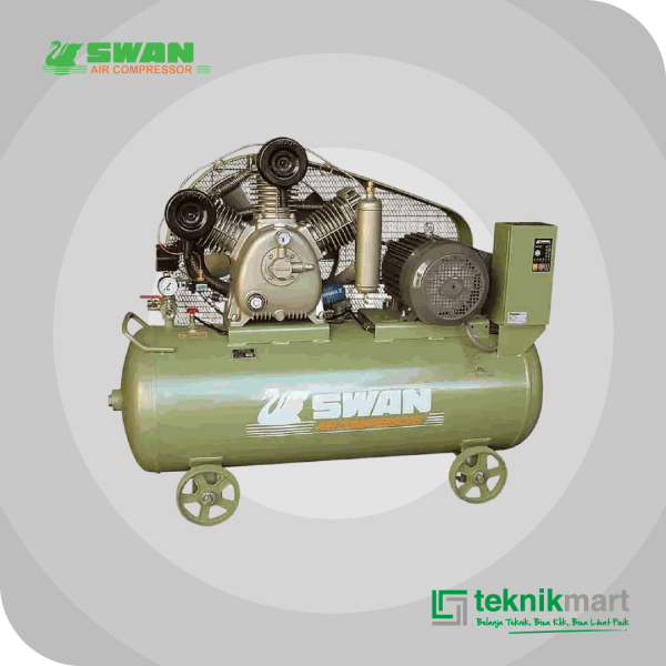 SWAN SWUM310N COMPRESSOR 10HP DUAL SYSTEM DENGAN MOTOR, AUTO & SEMI AUTO SYSTEM 300L 8BAR 7.5KW