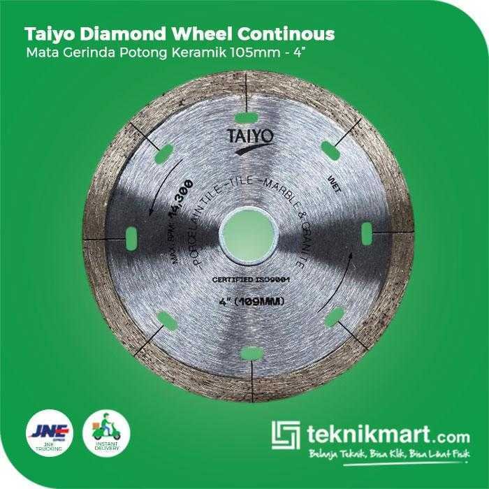 TAIYO DIAMOND WHEEL CONTINUOUS FOR GRANITE 105X1.9X20/16MM (WET PREMIUM) - Image 3