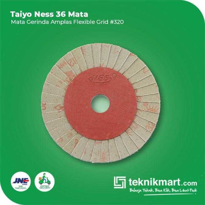 TAIYO NESS FLAP DISC FLEXIBLE GRID #320 100X16X36MM - Image 2