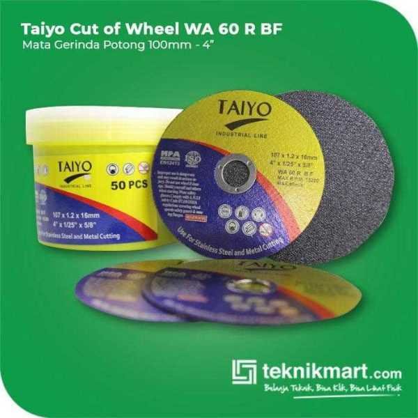 TAIYO WA 60 R BF CUT OF WHEEL FOR METAL & STAINLESS YELLOW LINE 107X1.2X16MM