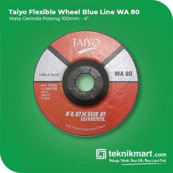 TAIYO WA 80 FLEXIBLE GRINDING WHEEL FOR STAINLESS BLUE LINE 103X2.5X16MM