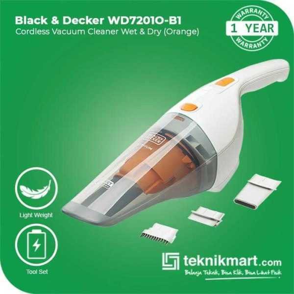 BLACK AND DECKER WD7201O WET & DRY HAND VACUUM 7.2V LI-ION (WHITE/ORANGE)
