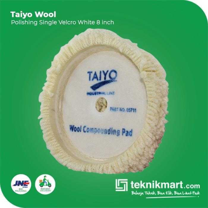 TAIYO WOOL SINGLE VELCRO WHITE 8" - Image 3