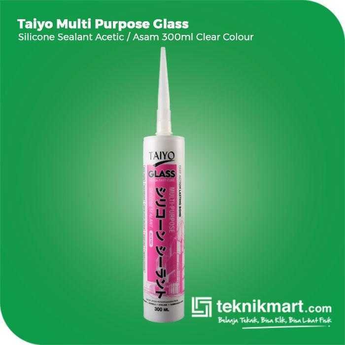 TAIYO MP GLASS SILICONE SEALANT ACETIC (ASAM) CLEAR COLOUR 300ML