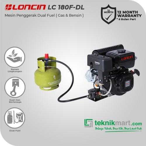 LONCIN LC 180 F-DL DUAL FUEL ENGINE 302CC 10HP