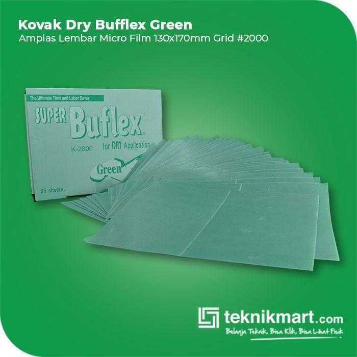 KOVAX DRY BUFFLEX GREEN AMPLAS SHEET KERTAS GRID #2000 130X170MM